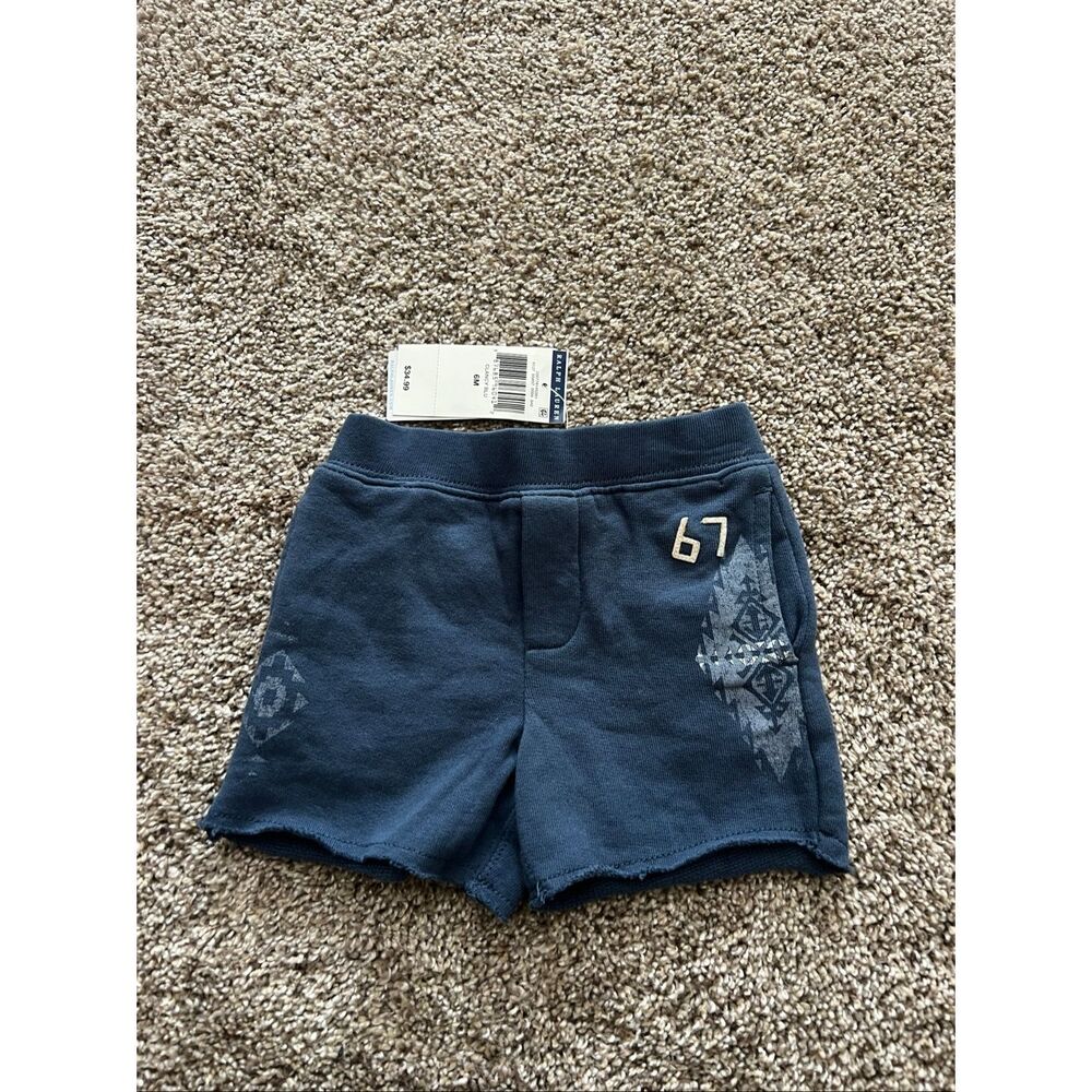 Ralph Lauren Blue Infant Boy Shorts Size 6 Month NEW